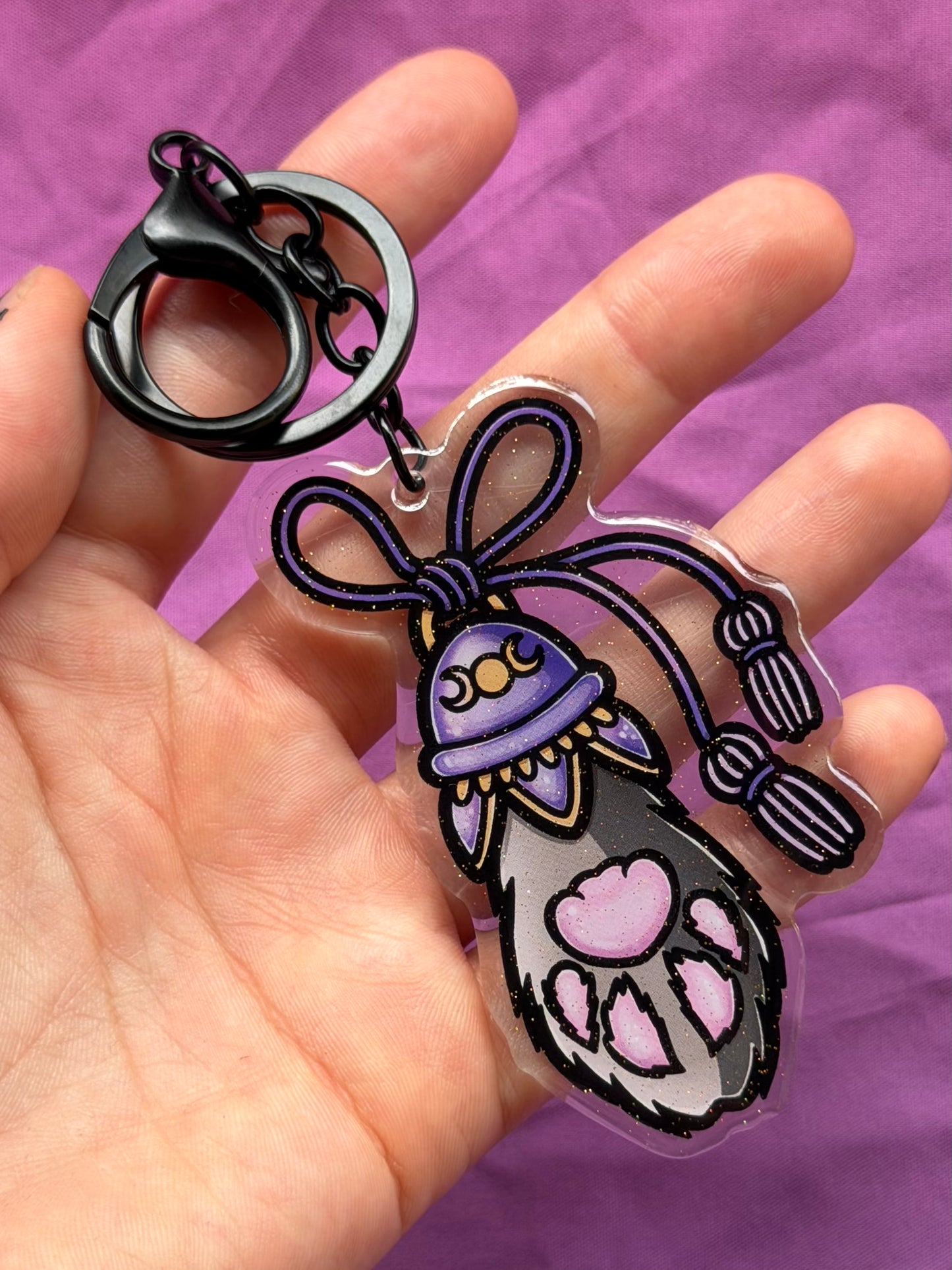 LUCKY RABBIT FOOT - Drop Dead Gorgeous Sparkle Keychain
