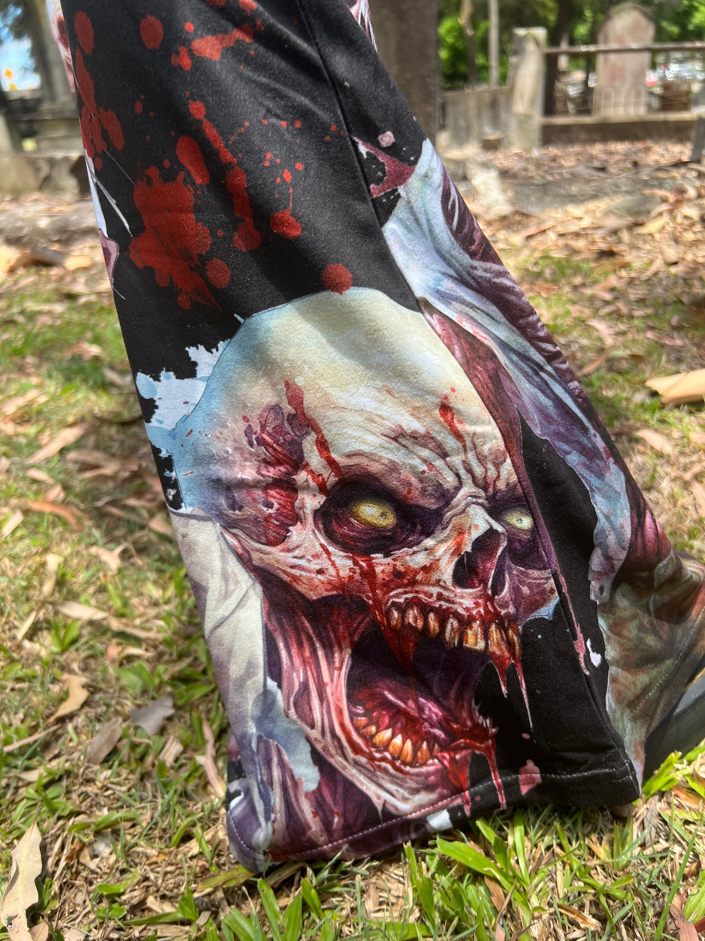 DON'T GET EATEN - zombie attack High waist flares