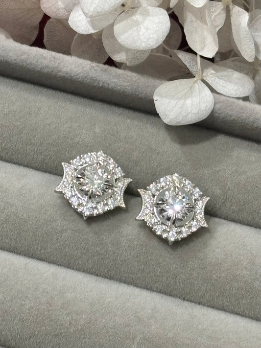 Full Moon - 925 silver triple luna Earrings