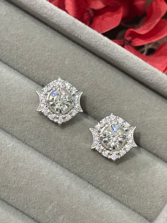 Full Moon - 925 silver triple luna Earrings