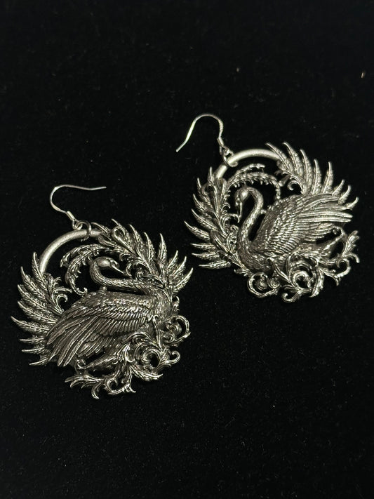 BLACK SWAN - Mother of Hades NIGHT GARDEN Earrings