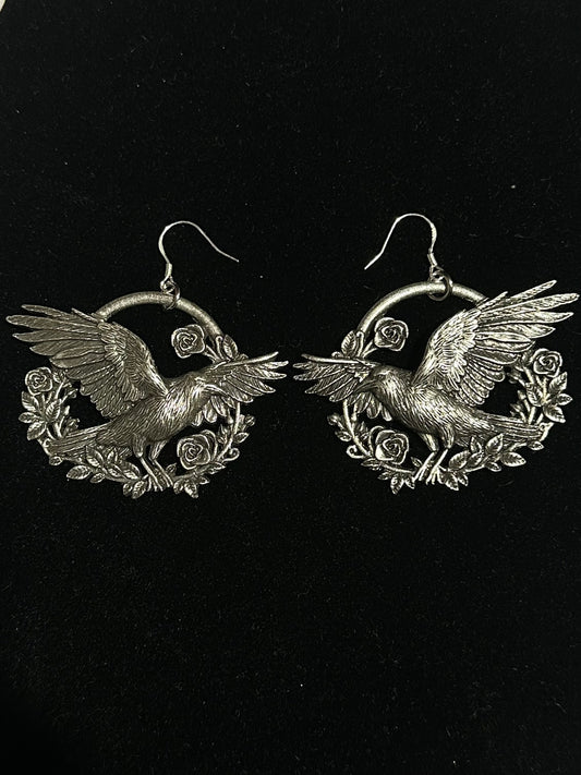 A MURDER IN THE ROSES - Mother of Hades NIGHT GARDEN Earrings