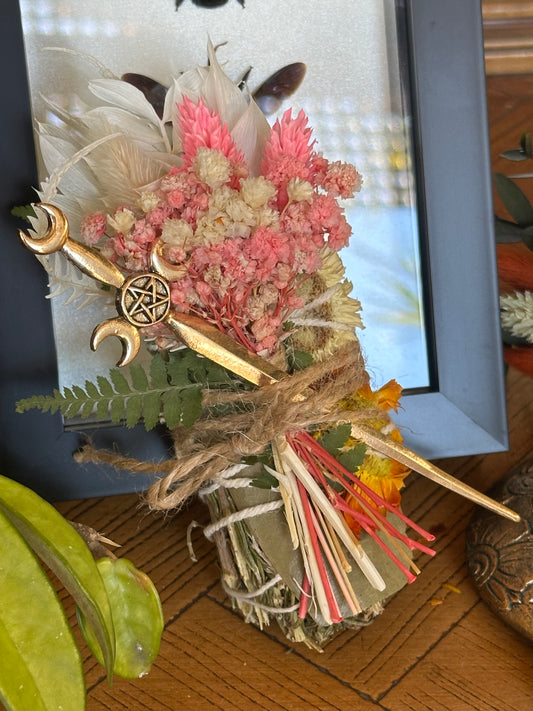 TRIPLE MOON ATHAME SAIN STICK