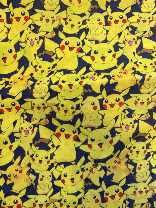 PIKACHU PARTY - Polycotton Fabric from Japan