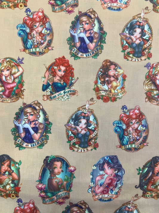 PRINCESS POWER - Polycotton Fabric from Japan