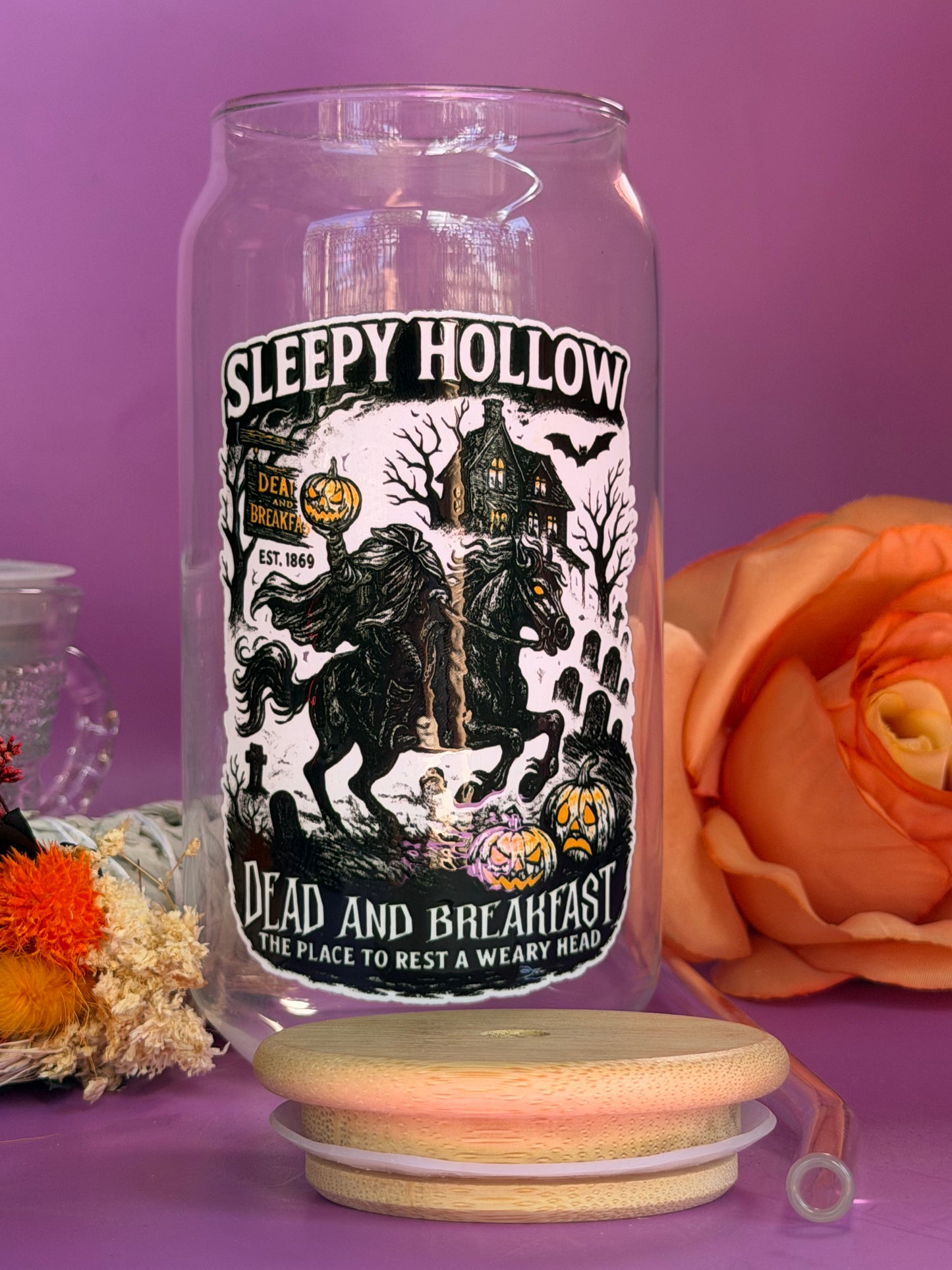 SLEEPY HOLLOW - Glass Latte Drink Cup