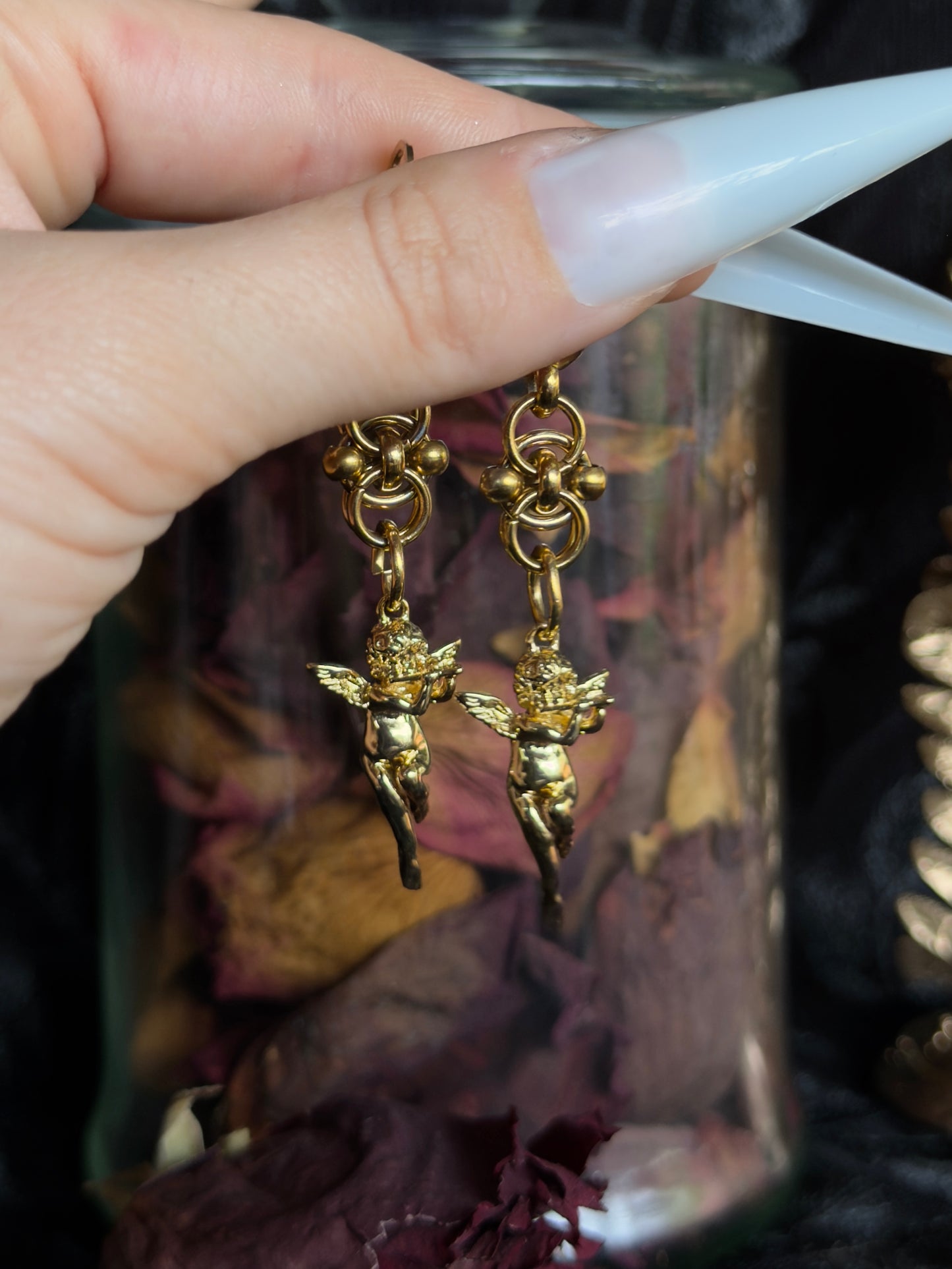 CELESTIAL BEINGS - Cherub Pendant Ear Hanger