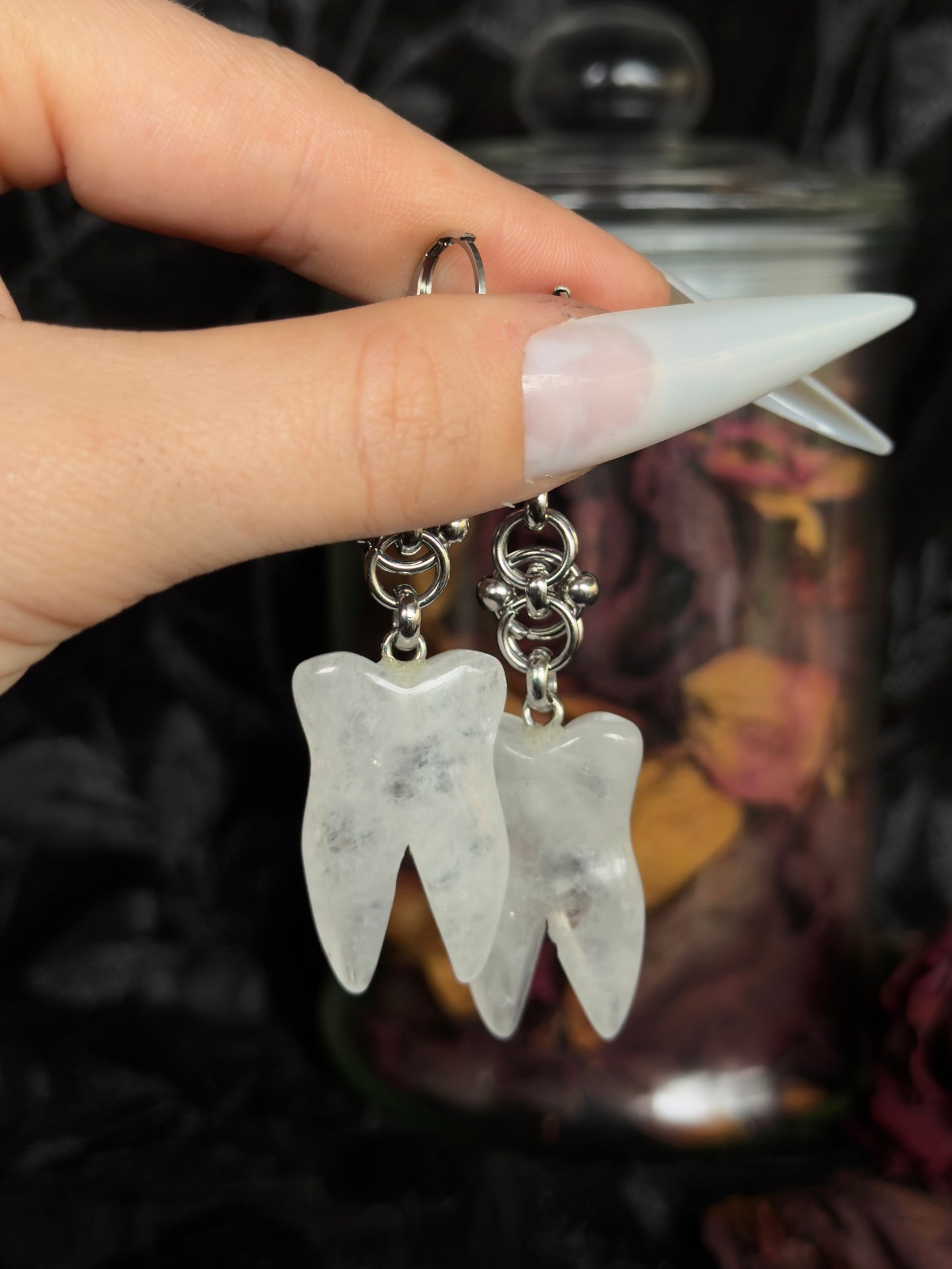 PEARLY WHITES - Teeth Pendant Ear Hanger