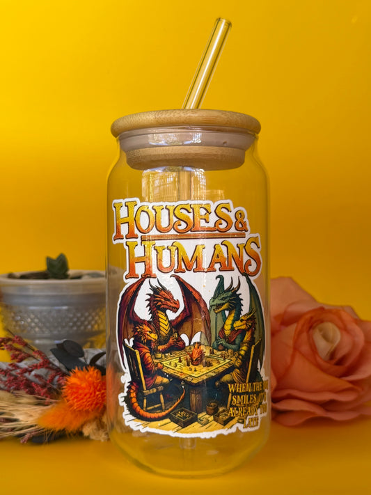 HOUSES & HUMANS - Glass Latte Drink Cup