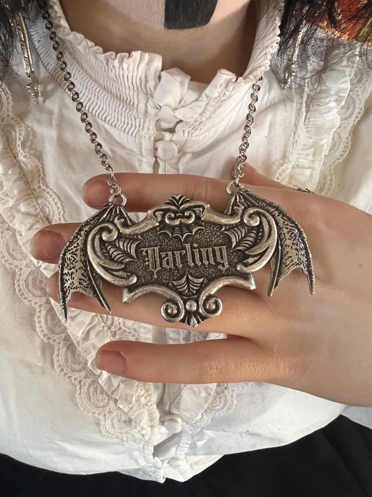 DARLING  - Mother of Hades coffin plaque Necklace