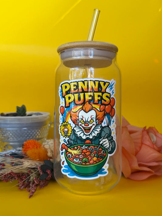 PENNY PUFFS - Glass Latte Drink Cup