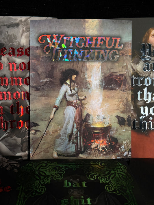 WITCHFUL THINKING - A5 Satin Holographic print