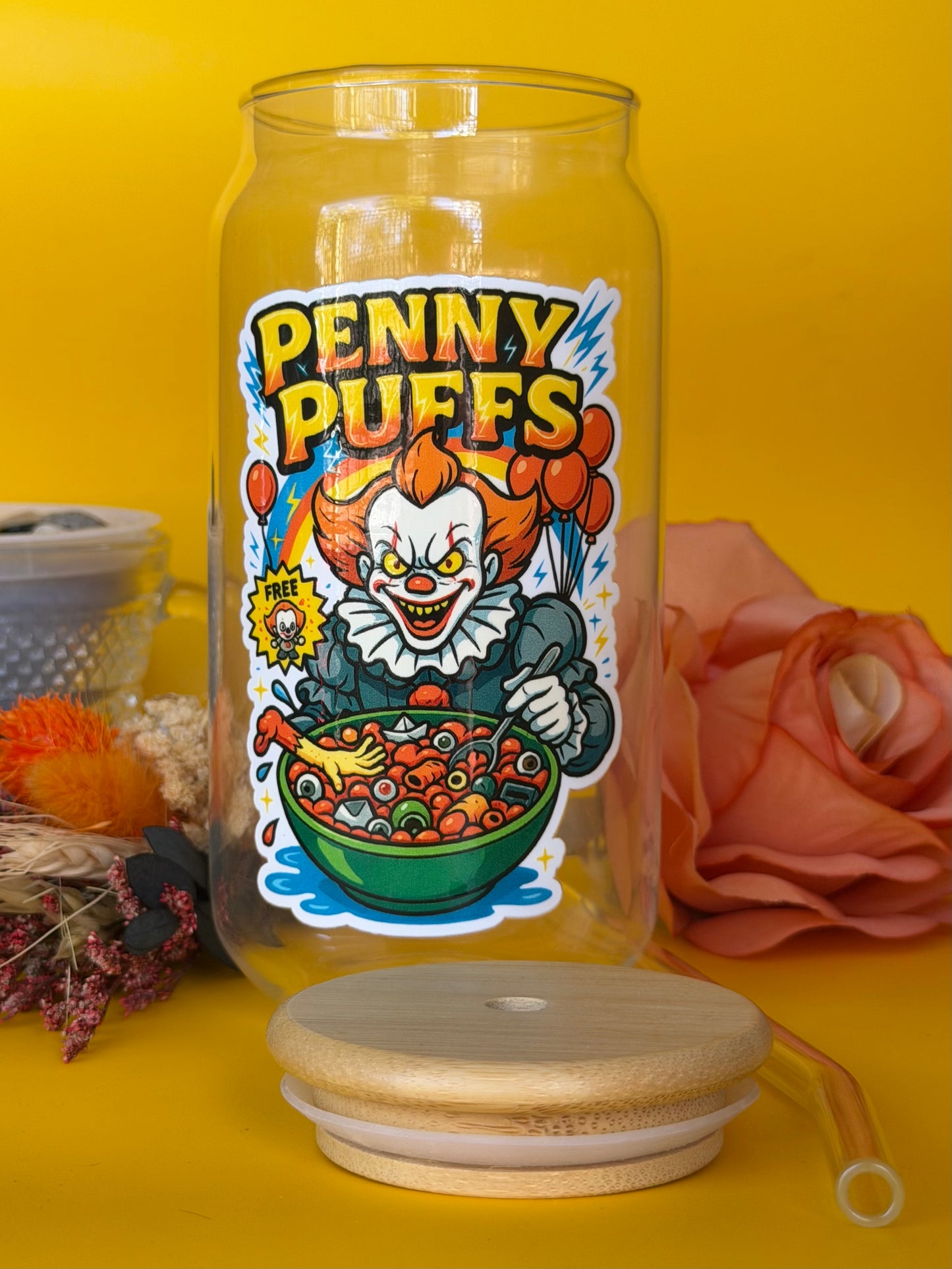 PENNY PUFFS - Glass Latte Drink Cup