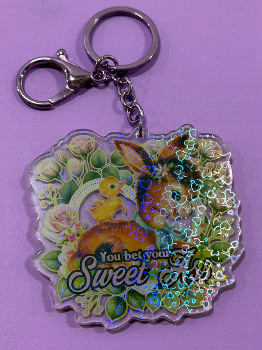 YOU BET YOUR SWEET ASS - Drop Dead Gorgeous Iridescent Keychain