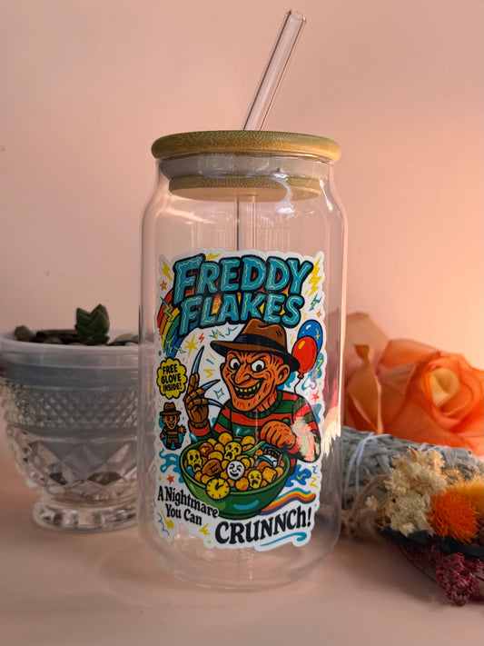 FREDDY FLAKES - Glass Latte Drink Cup