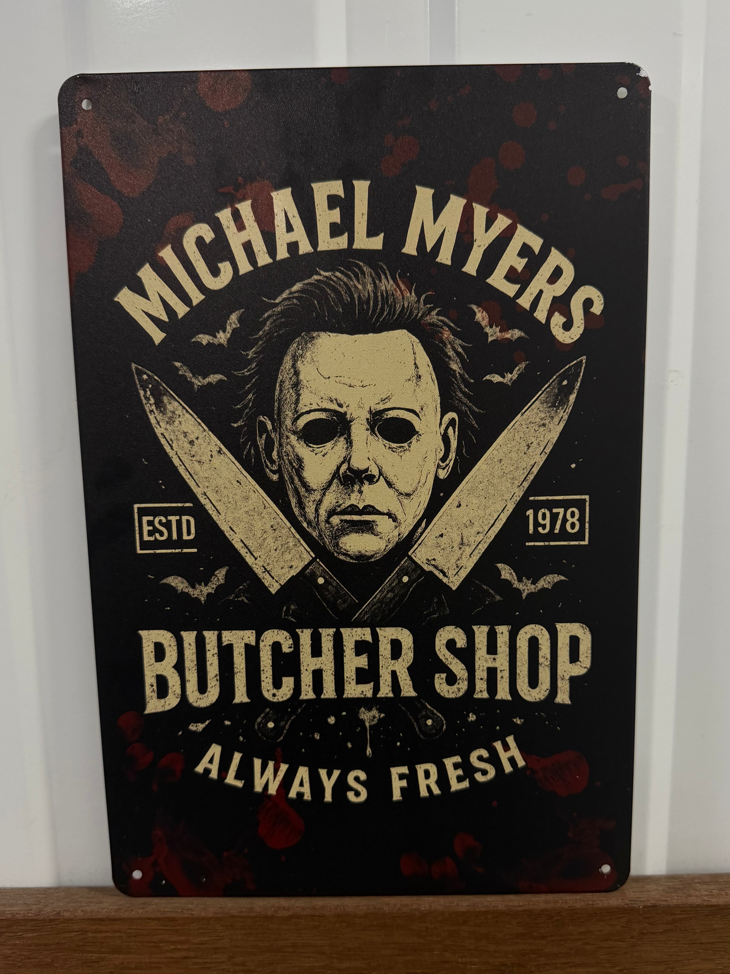 MICHAEL MYERS BUTCHER SHOP - Tin Sign