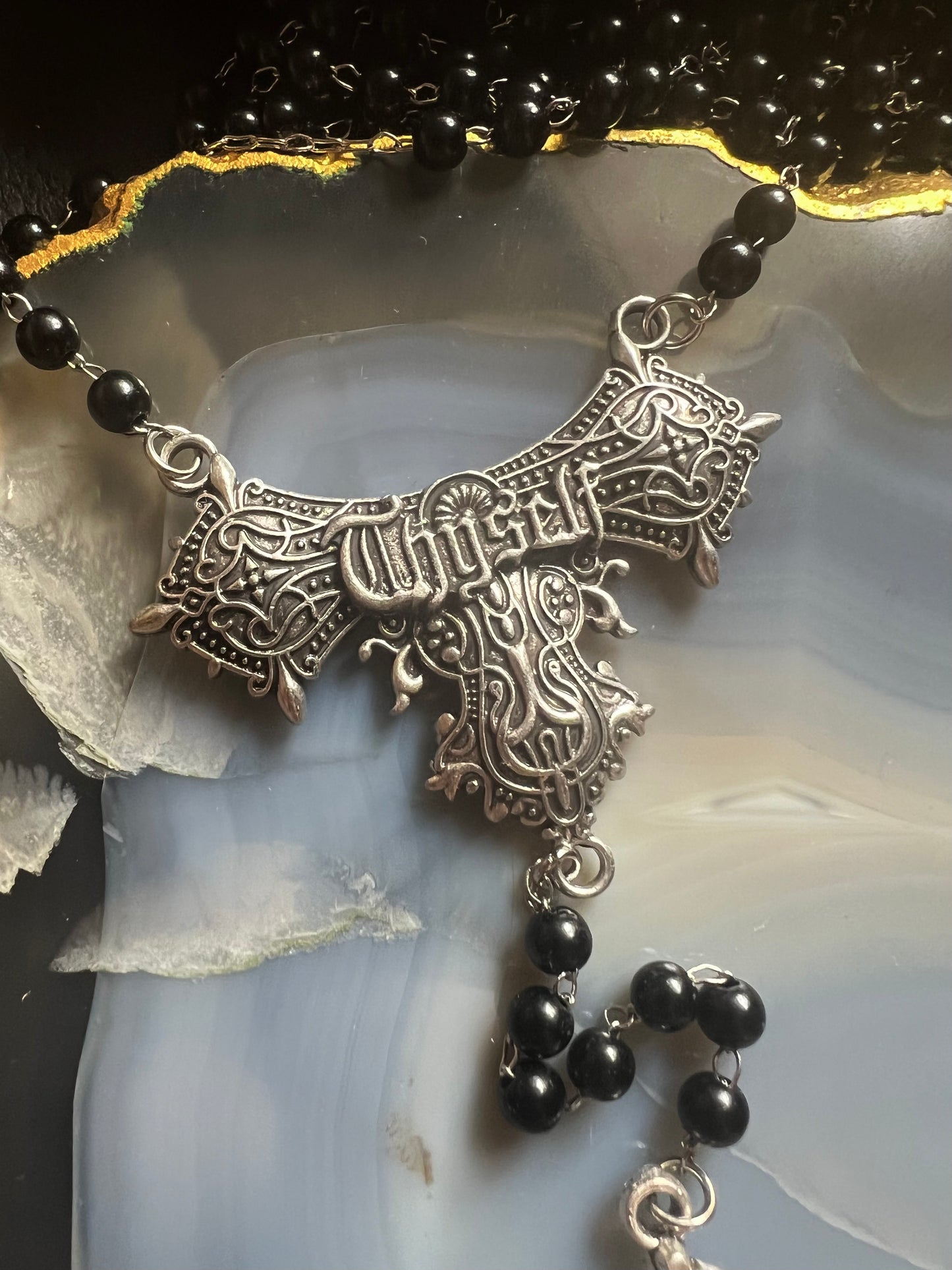 THYSELF - unholy rosary chain - mother of hades cast necklace