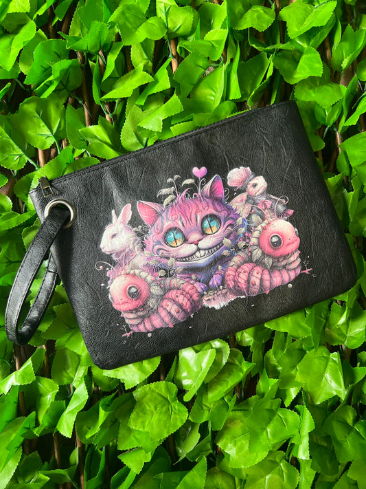 WONDERLAND - CHESHIRE CAT Clutch purse / bag