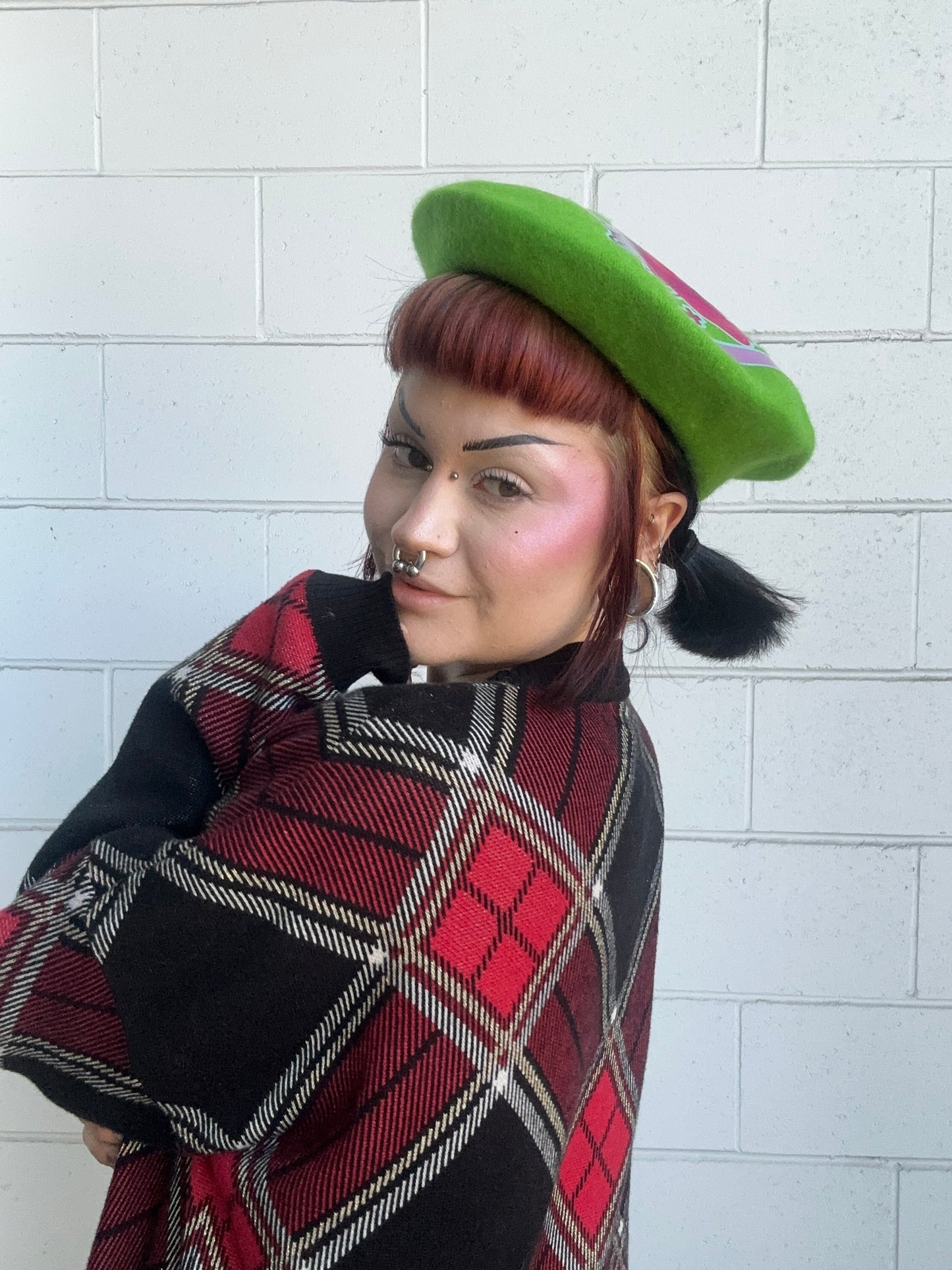 LIVE LAUGH LUCIFER BERET - Green Lucifer Beret