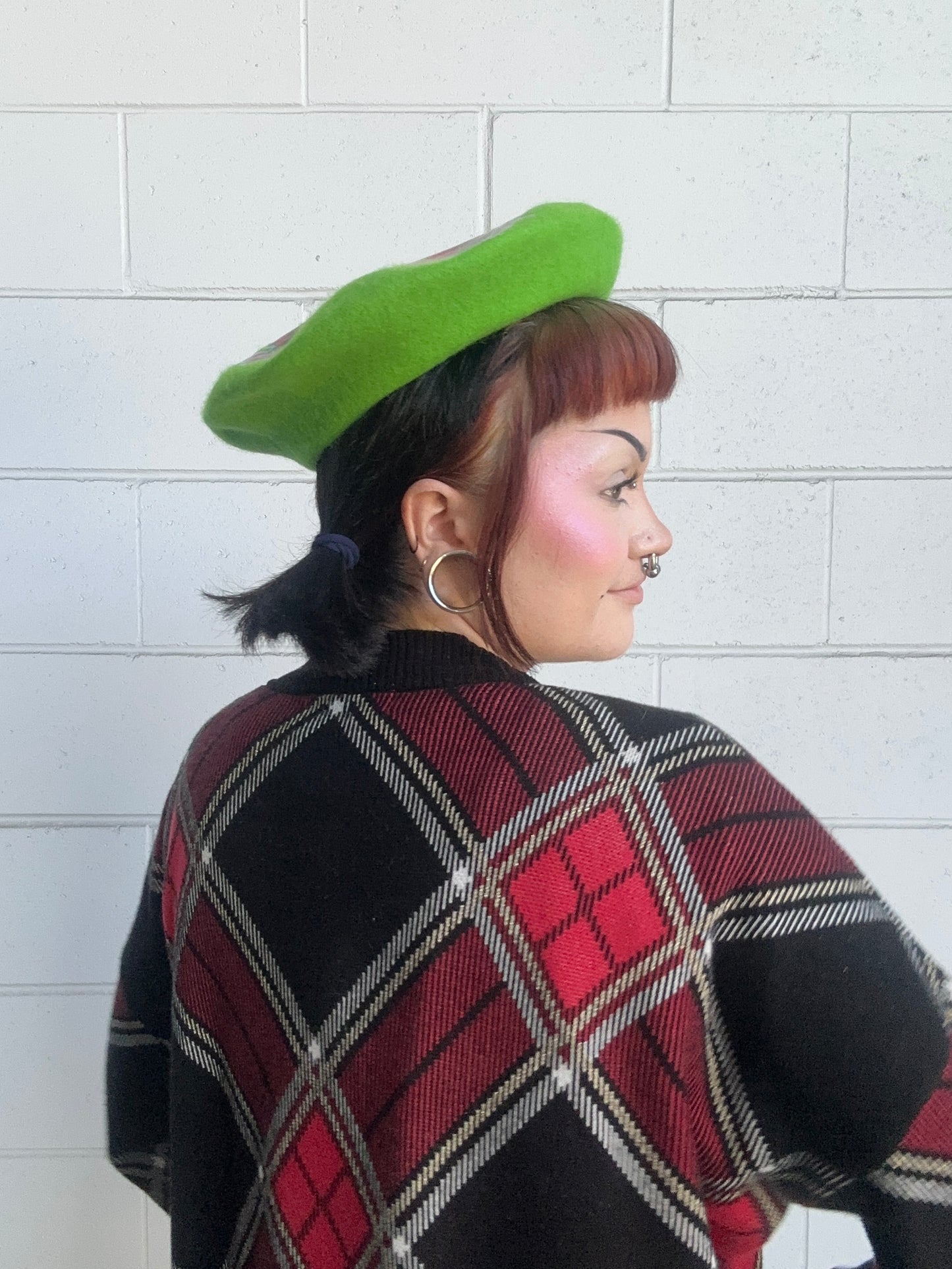 LIVE LAUGH LUCIFER BERET - Green Lucifer Beret