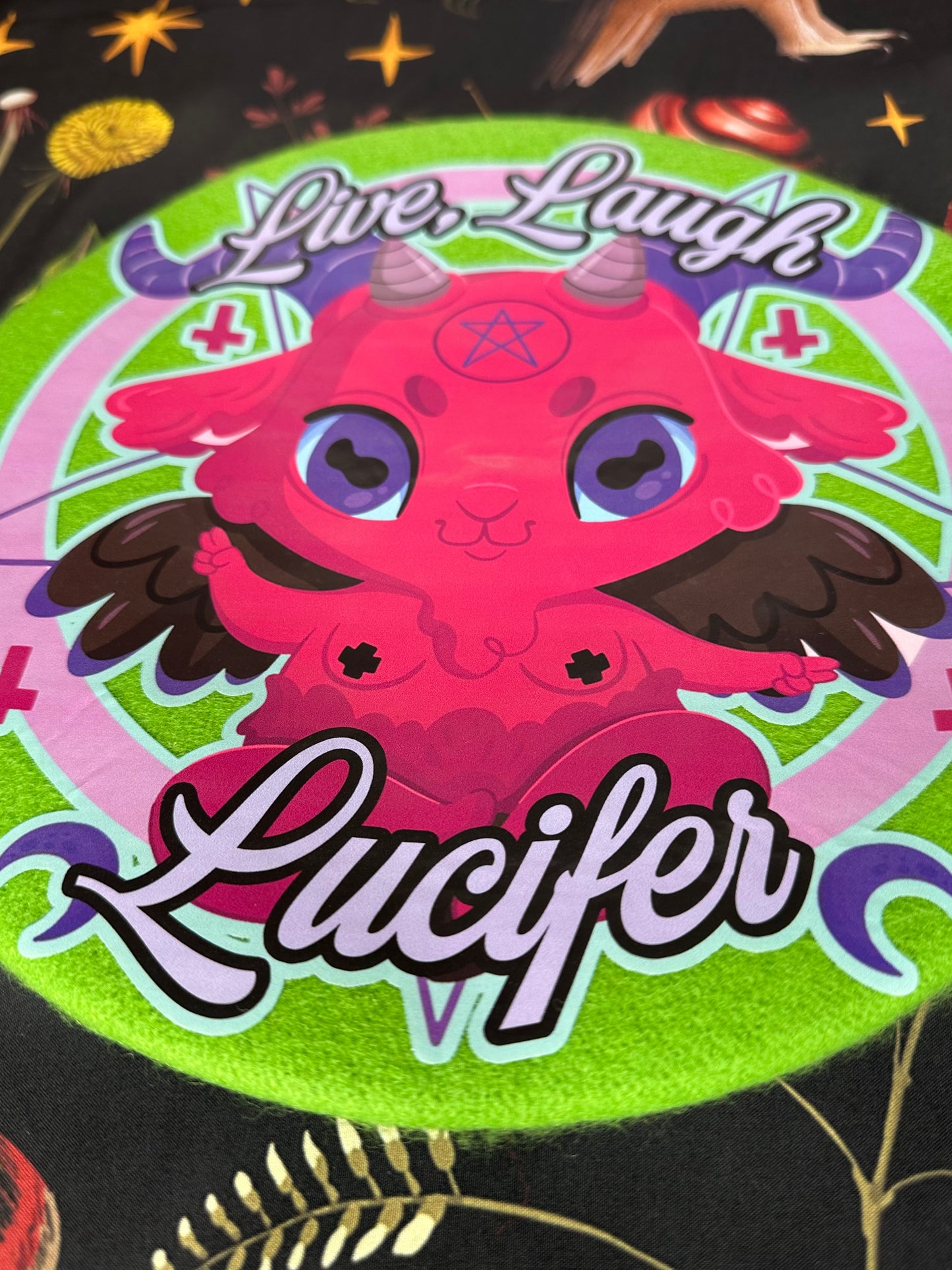 LIVE LAUGH LUCIFER BERET - Green Lucifer Beret