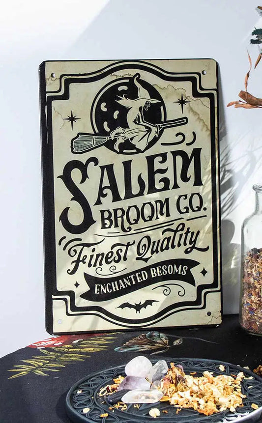 SALEM BROOM CO. - Tin Sign