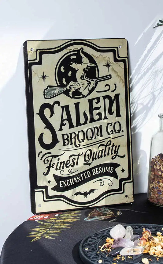 SALEM BROOM CO. - Tin Sign