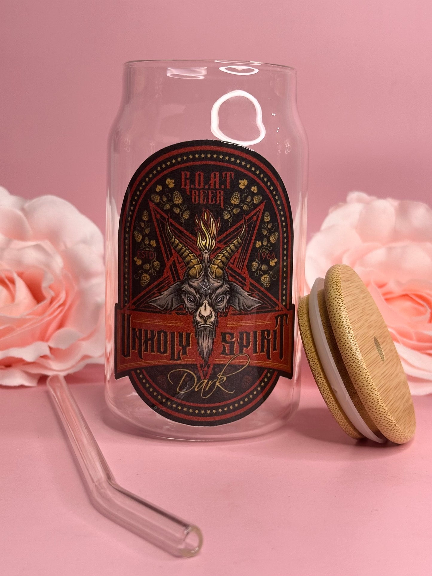 UNHOLY SPIRIT - Glass Latte Drink Cup