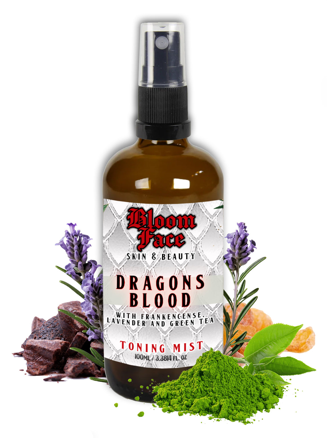 DRAGONS BLOOD - Toning Mist with Frankencense, Lavender and Green Tea