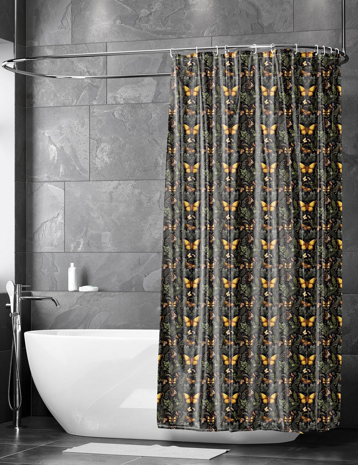 SECRET GARDEN - Shower Curtain / Bath Mat Set